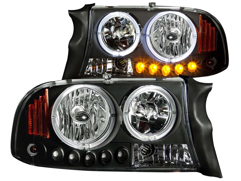 Anzo Black Crystal Halo Headlights