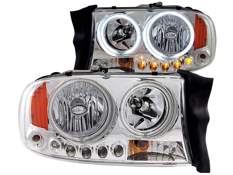 Anzo Chrome Crystal Halo Headlights