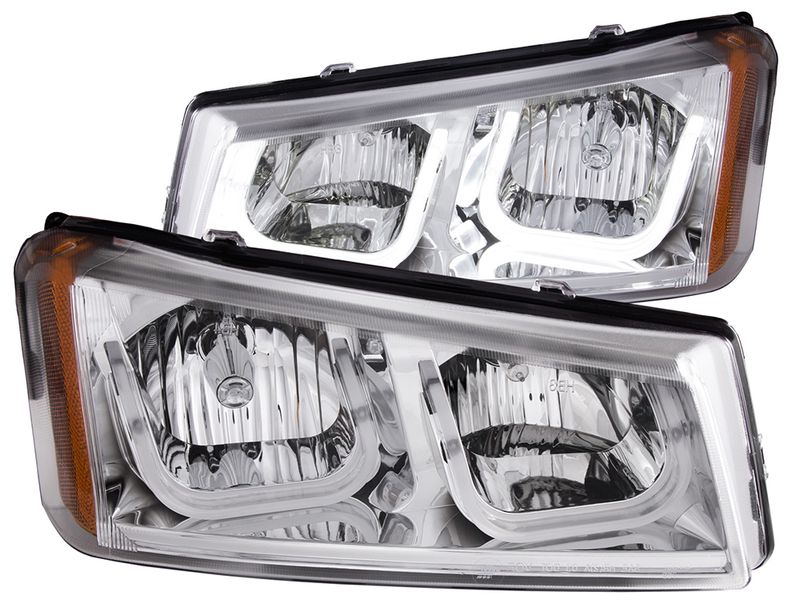 Anzo Chrome Crystal U-Bar Headlights
