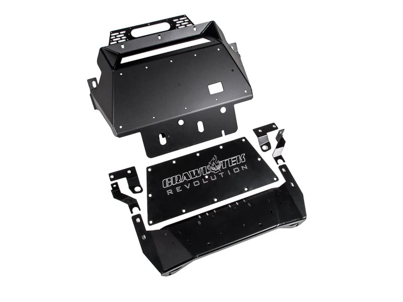 CrawlTek Blaze Front Skid Plate with Winch Mount