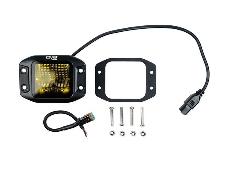 DV8 3" Elite Series LED Amber Flush Mount Pod Lights