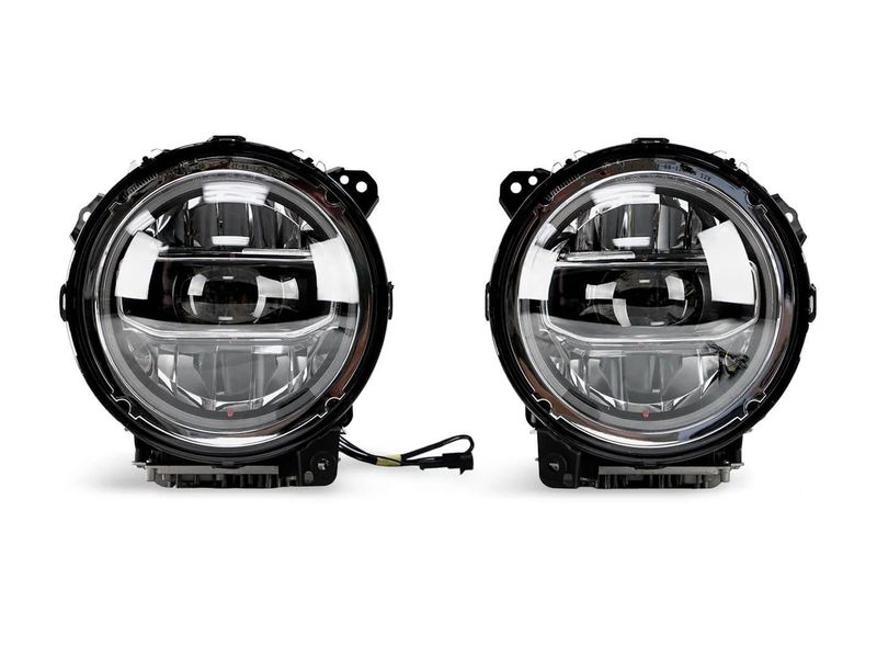 DV8 Offroad Projector LED Chrome Headlights