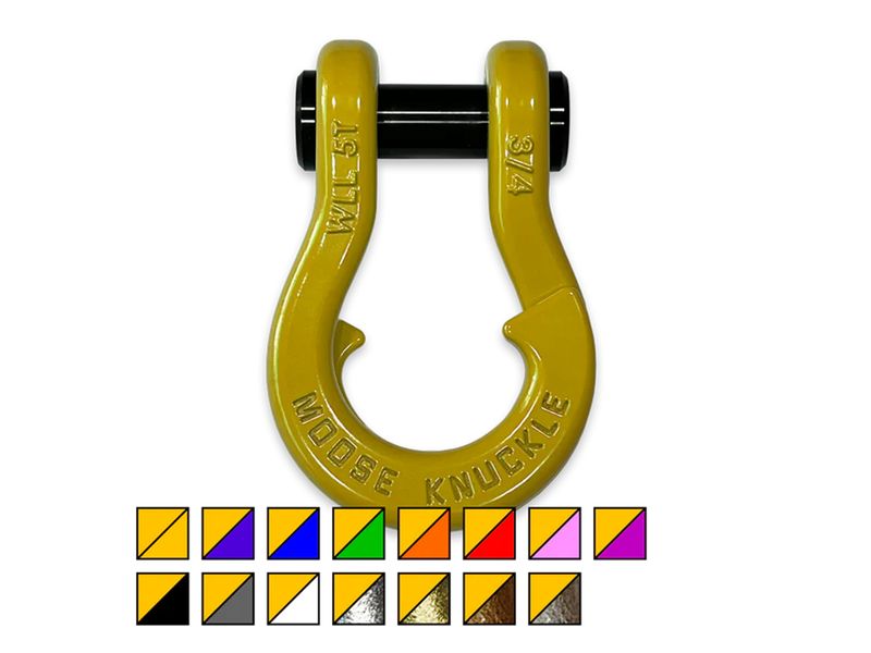 Moose Knuckle Jowl Detonator Yellow 3/4" Split Shackle Color Combo