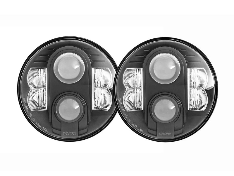 Pro Comp Explorer Series 7" Round LED Headlights