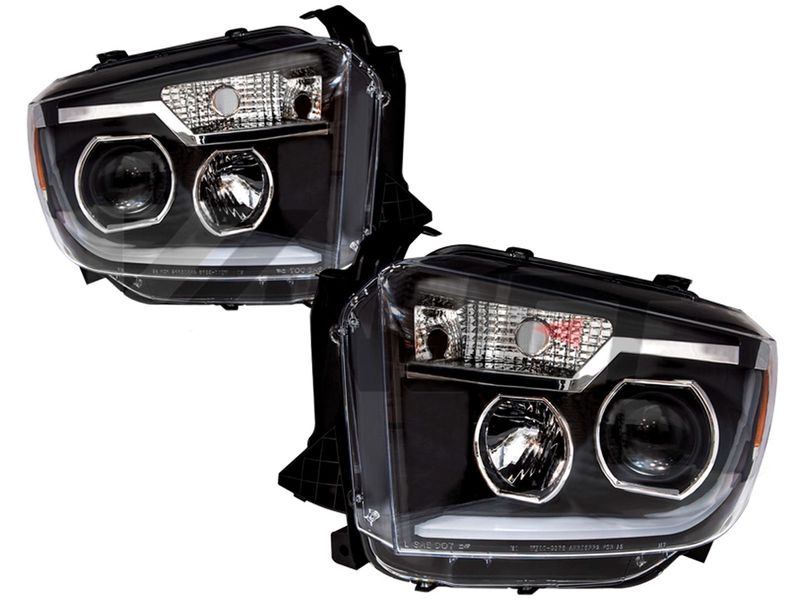 Renegade Sequential LED DRL Black Projector Headlights
