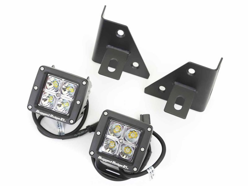 Rugged Ridge Windshield Bracket LED Light Kit