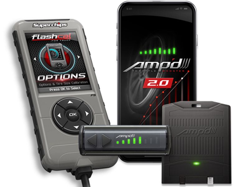 Superchips Flashcal and Amp''D 2.0 Throttle Sensitivity Kit