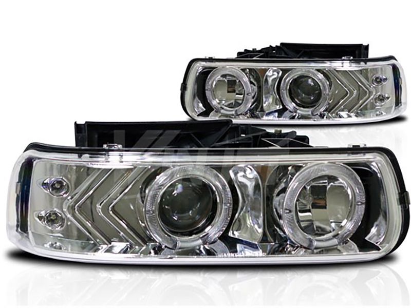 Winjet Chrome Halo Projector Headlights