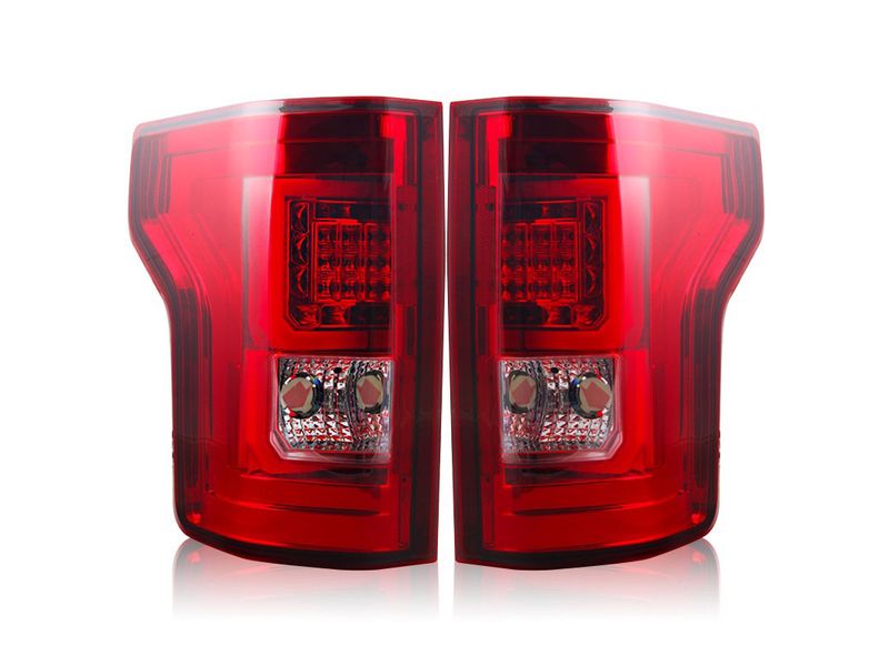 Winjet Red and Chrome LED Tail Lights
