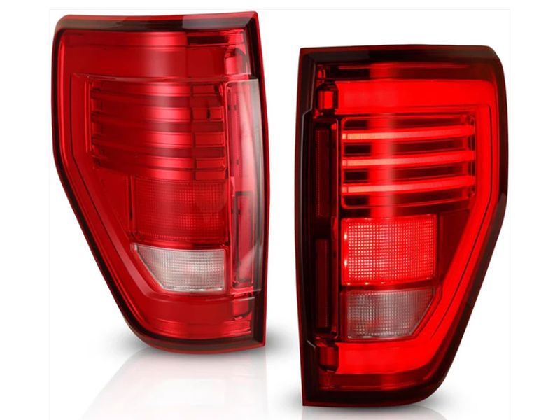 Winjet Sequential Red And Chrome LED Tail Lights